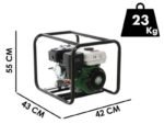 Motopompe thermique Greenbay GB-TWP 50 – Pour eaux chargées – avec raccords de 50 mm